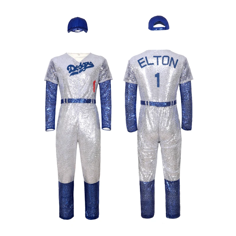 Rocketman Elton John Dodgers Cosplay kostým baseball uniforma kombinézy Halloween Party kostýmy pre ženy pre ženy