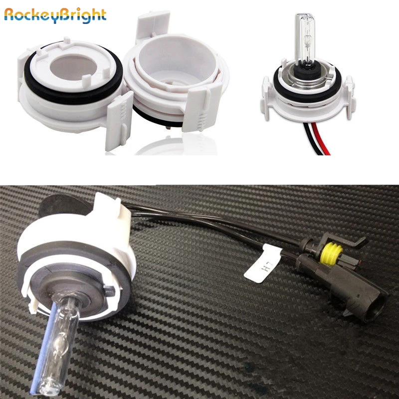 Rockeybright 2ks H7 xenón pre držiaky adaptérov HID žiaroviek pre BMW E46 3Series 325CI 325I 330CI 330I M3 328CI 323I HID HID Adaptér H7