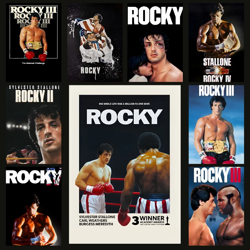 Rocky Inspiration Classic Film Plagát Self-pasívny umenia vodotesná papierová nálepka kaviareň Bar izba Decor