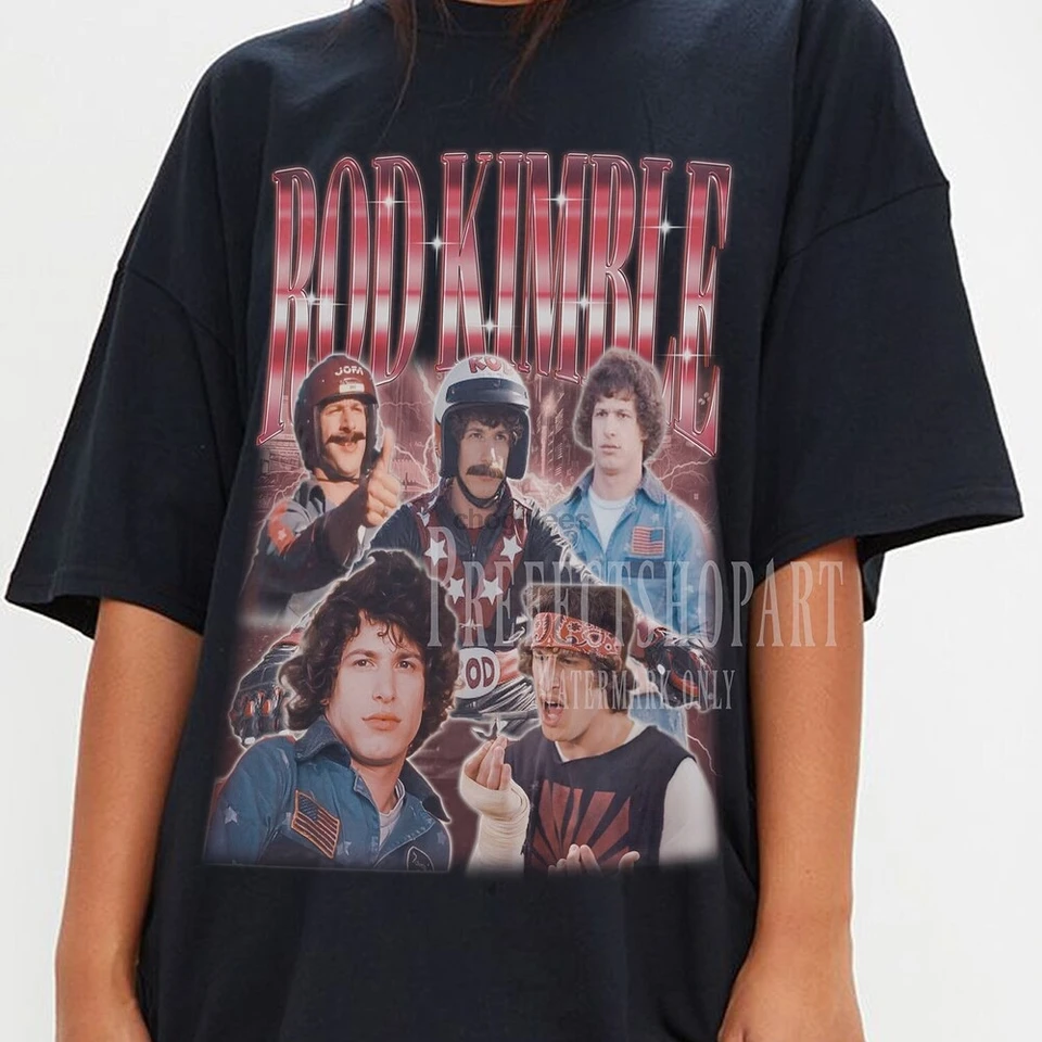 Rod kimble retro košeľa prút kimble tričko kaskadérsky retro košeľa tyč Kimble 90 Vintage pocta košeľa Daredevil Comedy Character Tees