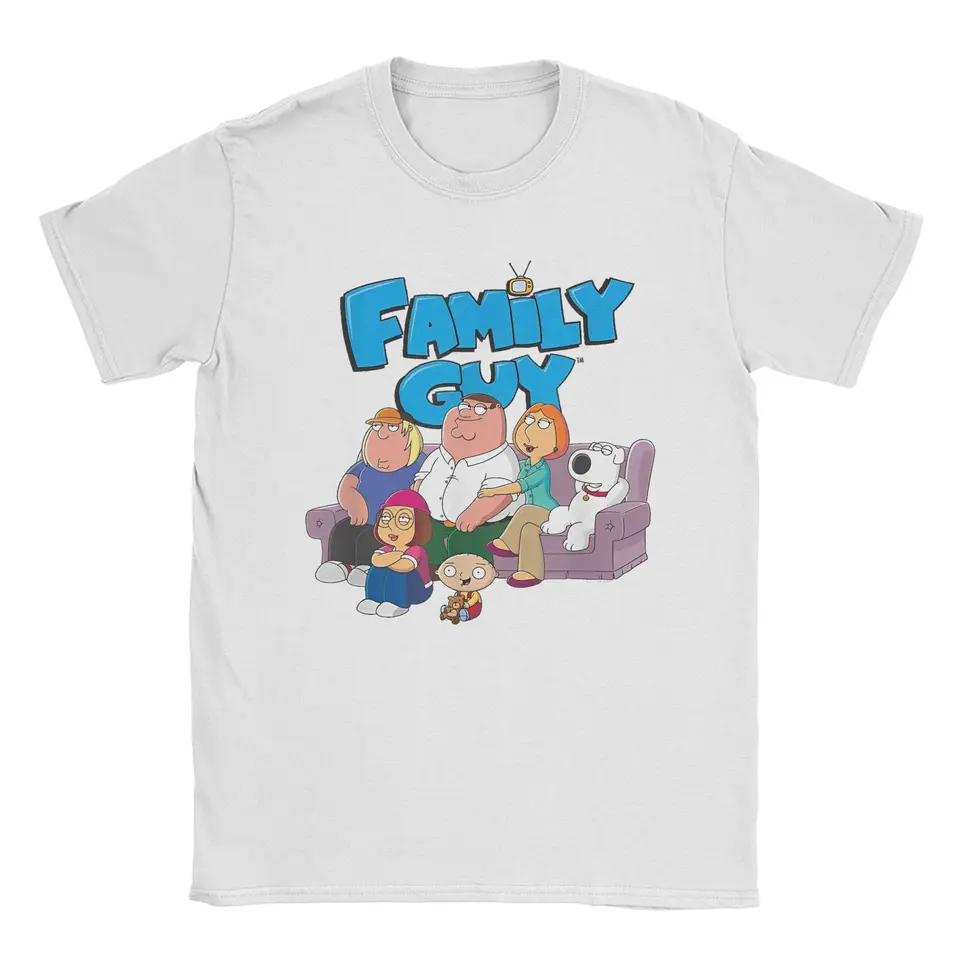 Rodiny chlapci karikatúry tričká pre mužov vtipné televízor Peter Griffin Funny Pure Pure Cotton Tee tričko okrúhly krk s krátkym rukávom