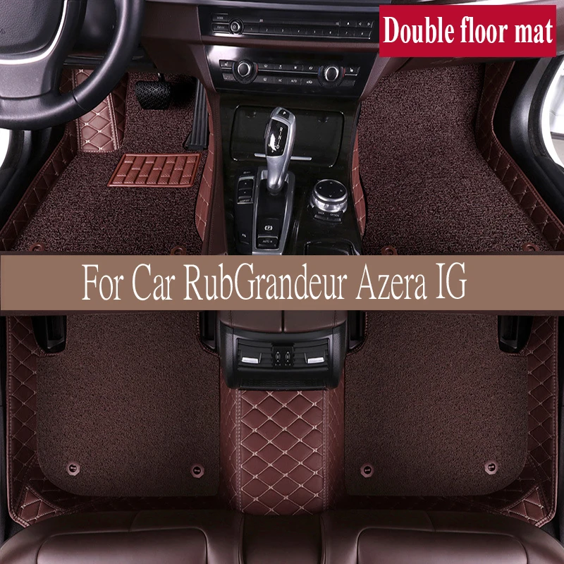 Rohože pre autá pre Hyundai Grandeur Azera IG 2019 ~ 2022 Anti-Dirt Pad Carpets Kožené podlahové podlahové koberce Podložky Interiérové ​​diely automobil