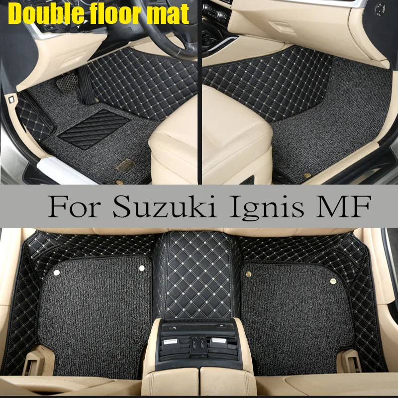 Rohože pre autá pre Suzuki Ignis MF 2020 2021 2022 2023 Automatické kožené podlahové podlahové podlahy odolné koberce koberce podložky automobilové doplnky interiérové ​​diely