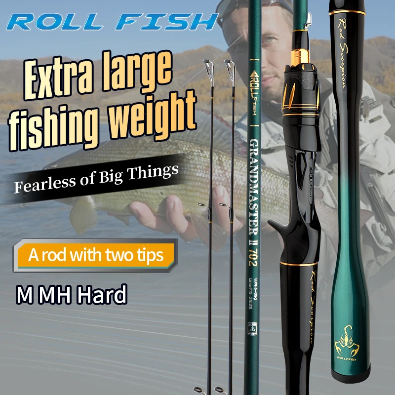Rollfish 2 TIPS Spinning/Casting Láska Fishing Rybárska tyč Rybárska tyč 1,8-2,7 m pre rybolov sladkovodnej vody slanej vody