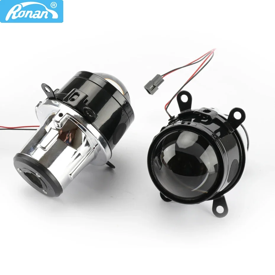 Ronan 2.5 'Universal Fog Lights Lens Bi xenon projektor H8 H9 H11 kovový bifokálny hnací vodotesný dodatok predného nárazníka dodatočne