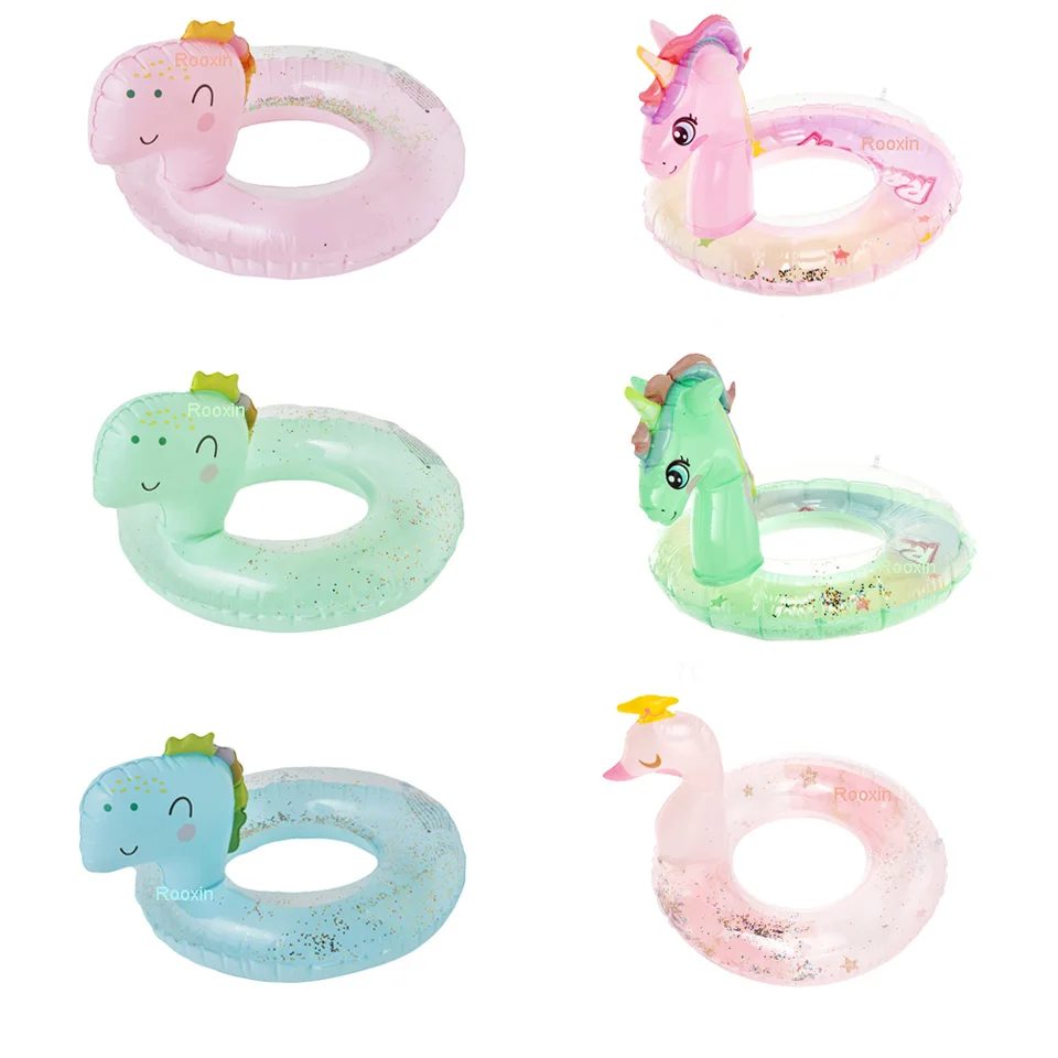 Rooxin dinosaurus baby float bazén bazén nafukovací kruh nafukovacie kruhové kruhy voda hra pre trubicové bazén nafukovacie hračky pre deti bazén bójky