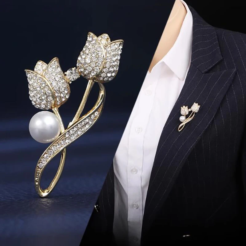 Rose Leskiny Brošňa pre ženy Elegantné korzetové módne brošňa Pin Šaty Svetlo luxusné zirkónové šperky doplnky Darčeky