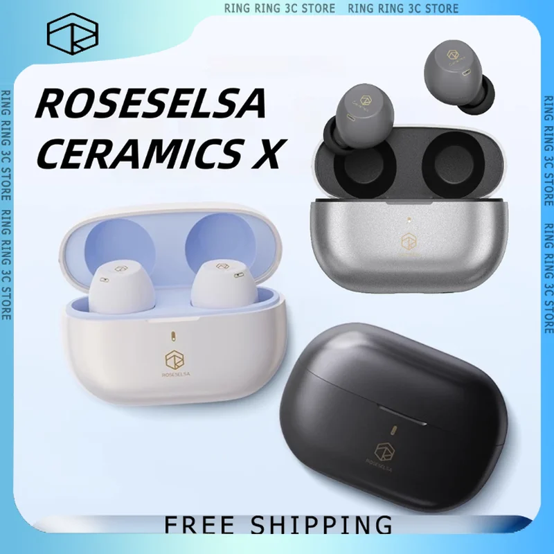 Roseselsa keramika x True Wireless Bluetooth Suars v uši duálne pripojte slúchadlá