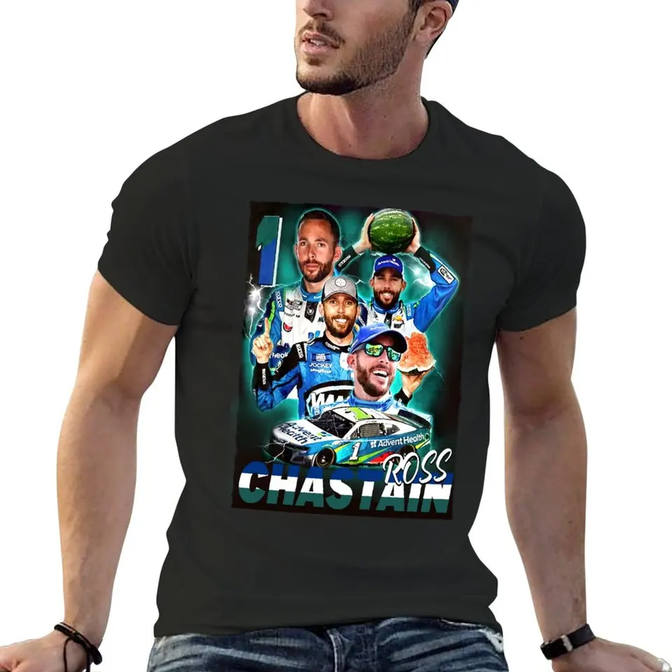 Ross Chastain Vintage Tričko Vlastné tričko Plus veľkosť oblečenia grafika rýchle sušenie dizajnér
