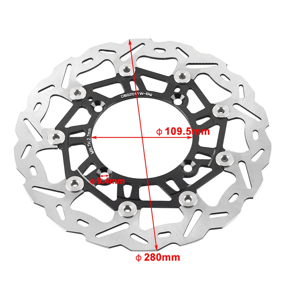 Rotory predného brzdového disku pre motocykel pre Kawasaki KX250 KX125 2006-2008 a KX450F KX250F 2006-2014 a KLX450R 2007-2016
