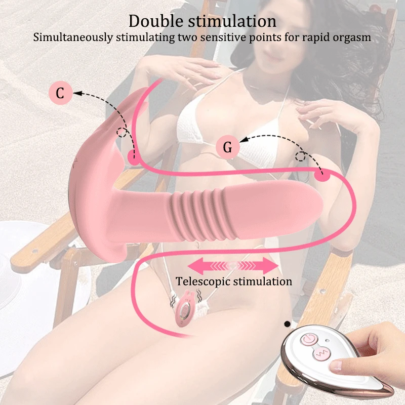 Rotujúce dildo vibrátorové nohavičky pre ženy stimulátor klitorisu tlačia