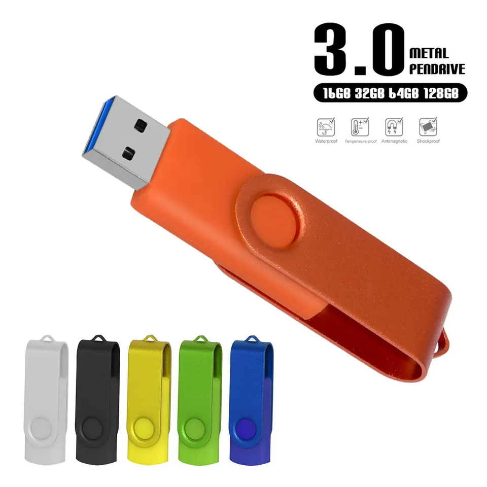 Rotácia USB3.0 Flash Drive Drive Drive 8 GB 16 GB 32 GB 64GB 128 GB USB флешка High Speed ​​USB Stick 3. 0 Memoria Stick Pendrive