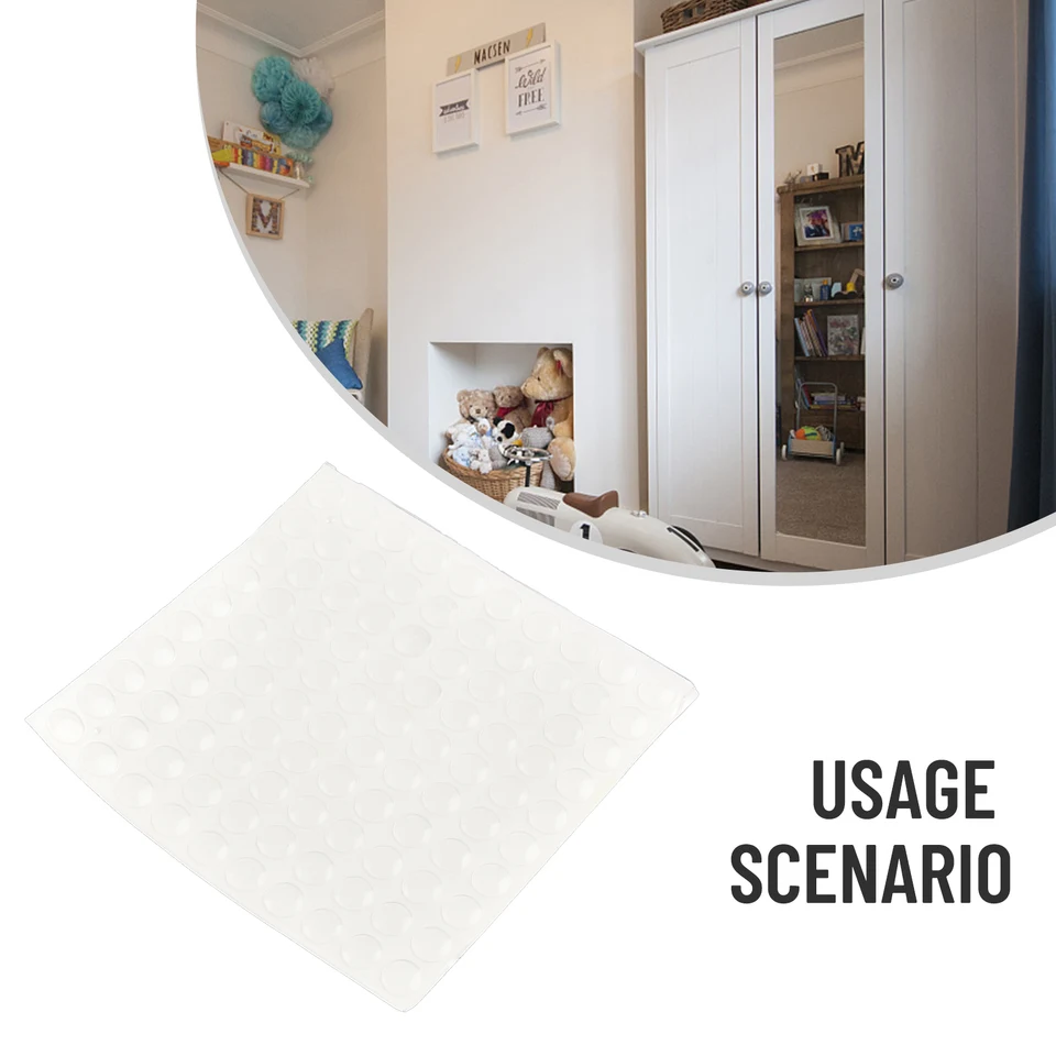 Round Clear Self Adhesive Silikone Gum Bumber nárazníky Mäkké priehľadné protišmykové tlmivé nohy vankúšiky dlhujú 50/100 ks.