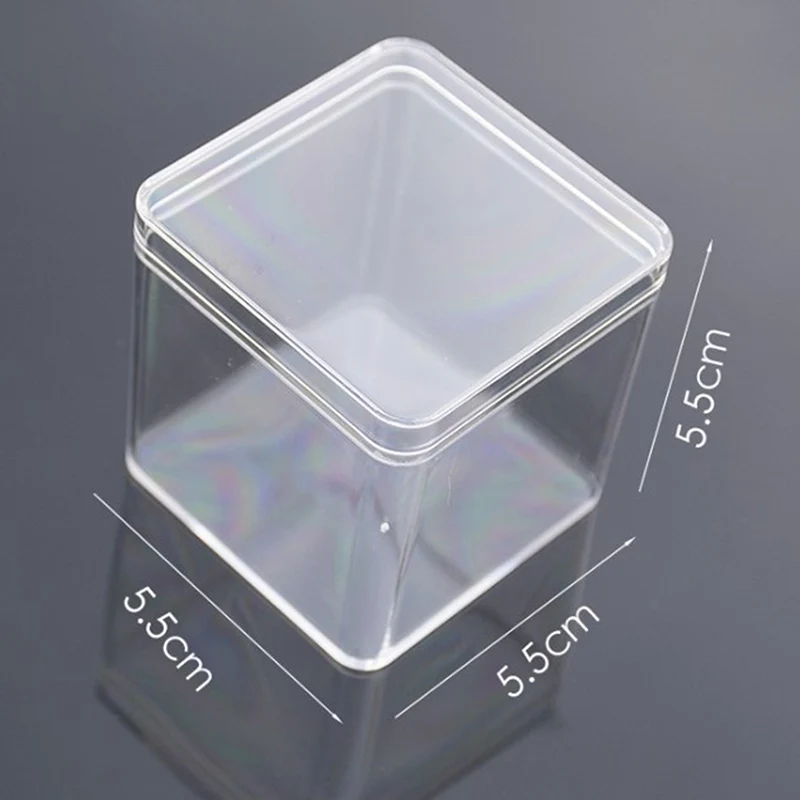 Rounded Square Cube Plastic Priehľadné darčeky krabičky Party Candy Darček klebeť láskavosti