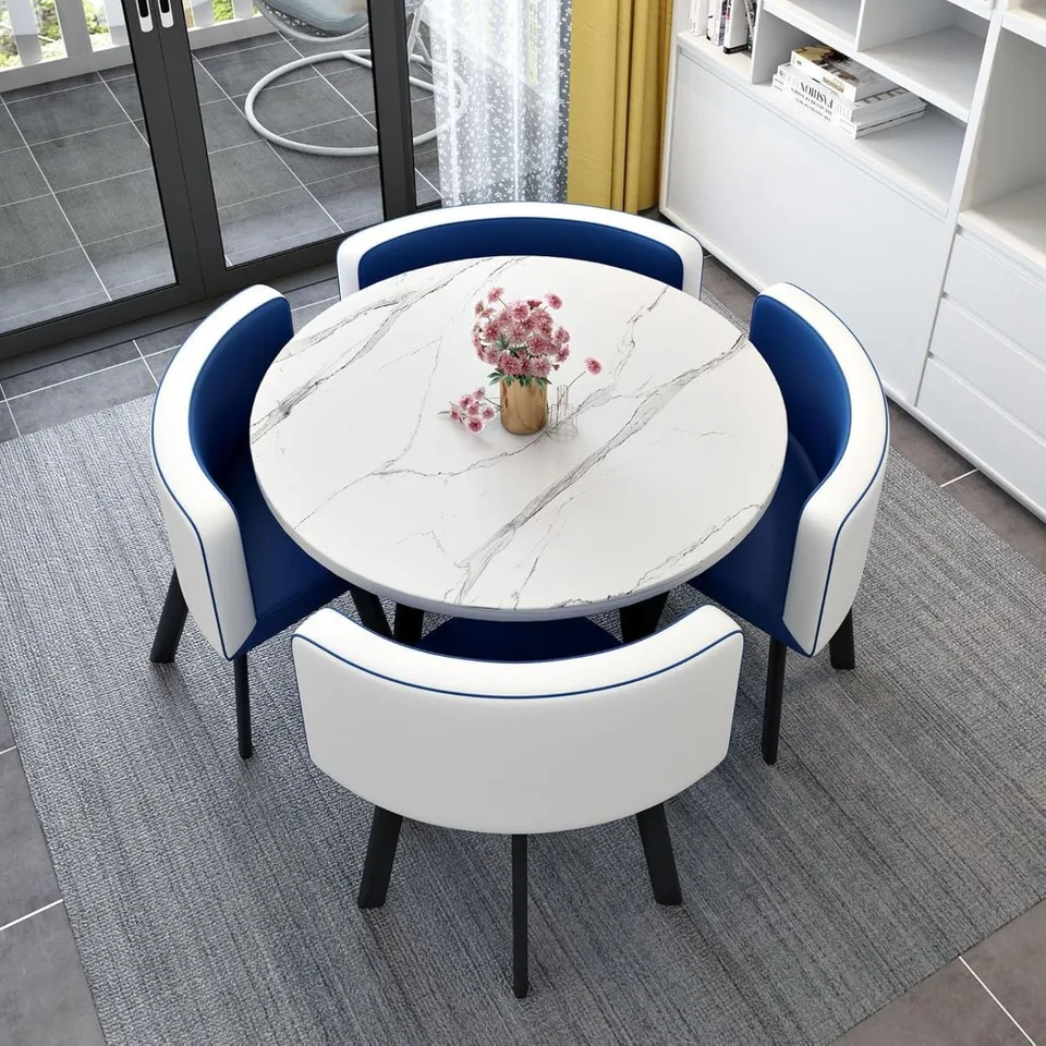 Roundstabls kuchyňa jedálenský stôl Moderné okrúhle raňajky Bar okrúhle nábytok stoly a stoličky set okrúhly konferenčný stôl