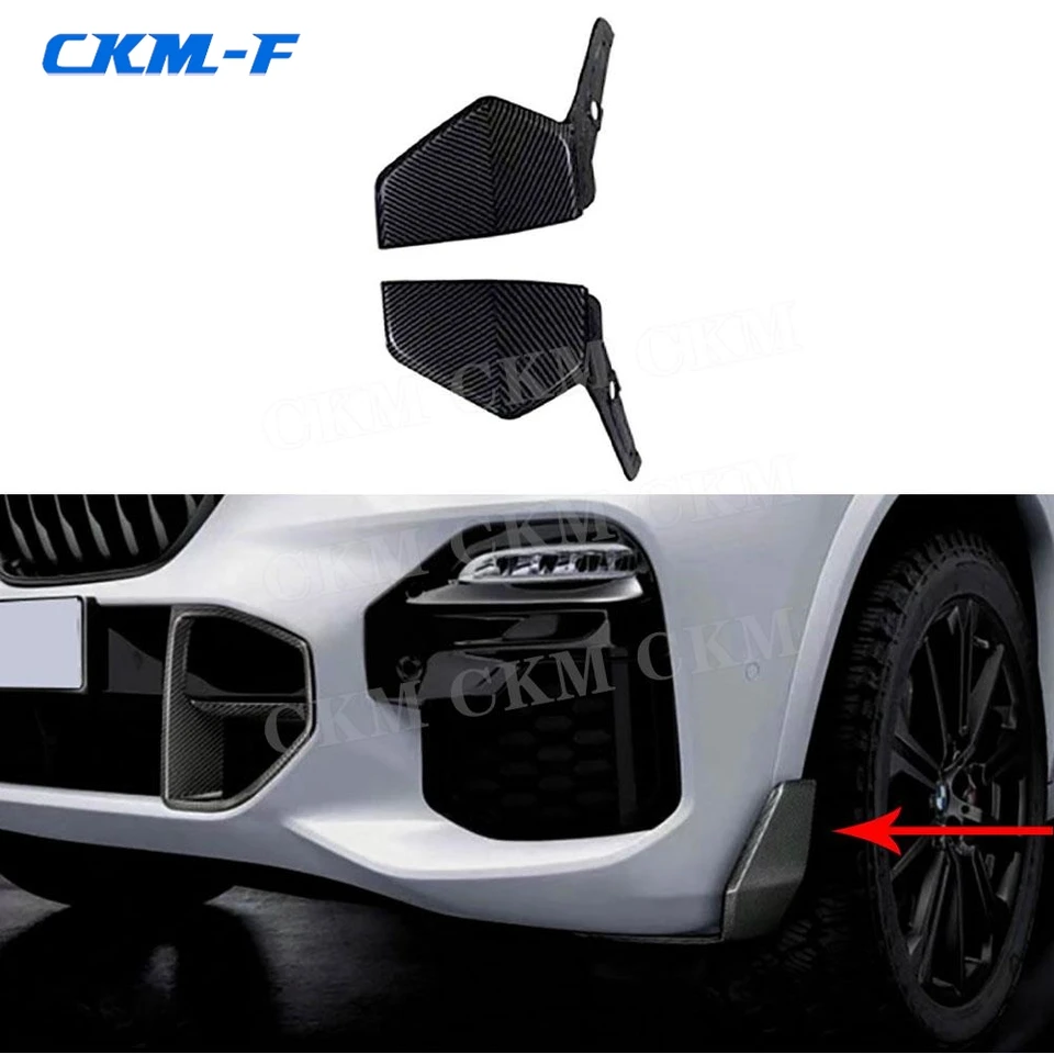 Rozdeľovacie zástery Spojenia predných nárazníkov z uhlíkových vlákien pre BMW X5 G05 M Sport 2019+ ABS Cupwings