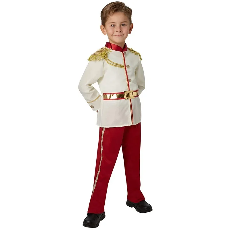 Rozprávka Snehulienka Snehulienka Rola Play Chlapci Royal Prince Cosplay Halloween Kostým pre deti Výkon k narodeninové oslavy ozdobné šaty