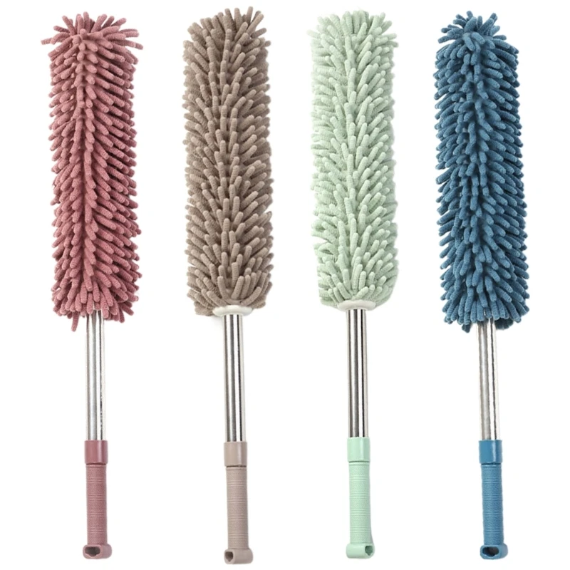 Roztiahnuteľné teleskopické vrtáky Soft Chenilles Brush Head Micrufiber Dusters na čistenie domácnosti