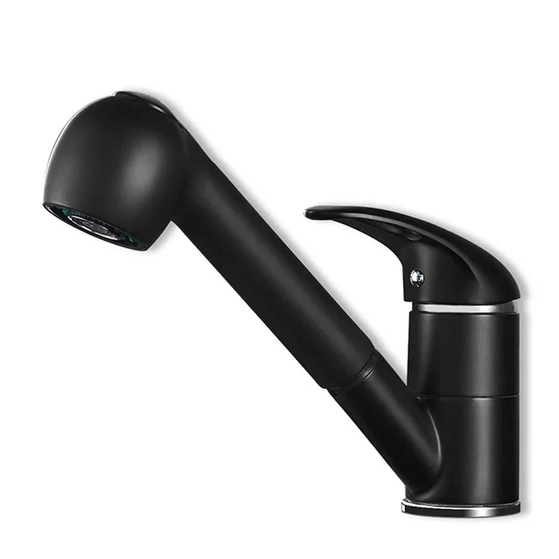Roztiahnuteľný kuchynský kohútik s dvoma tvarom vody 360 Rotácia Čierny béžový umývadlo Mixer Faucet Water Tap pre kuchynskú kúpeľňu