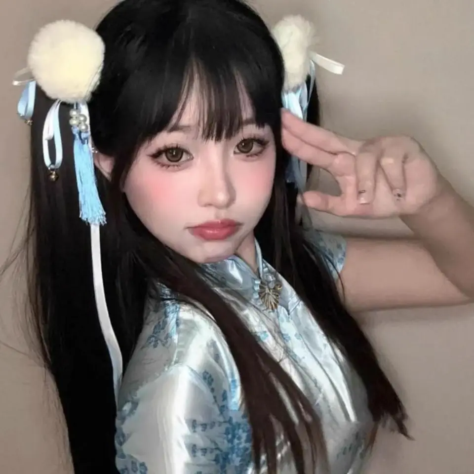 Roztomilá handrička chun-li klip na vlasy klip Barrettes Tassel Čínsky štýl vlásenka kachľový klip klip na vlasy