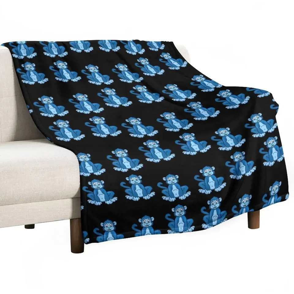 Roztomilá opičia flanel prikrývka Funny Animal Print Super teplá posteľná bielizeň hody na vonkajší cestovný vzor posteľ postele pohovky postele