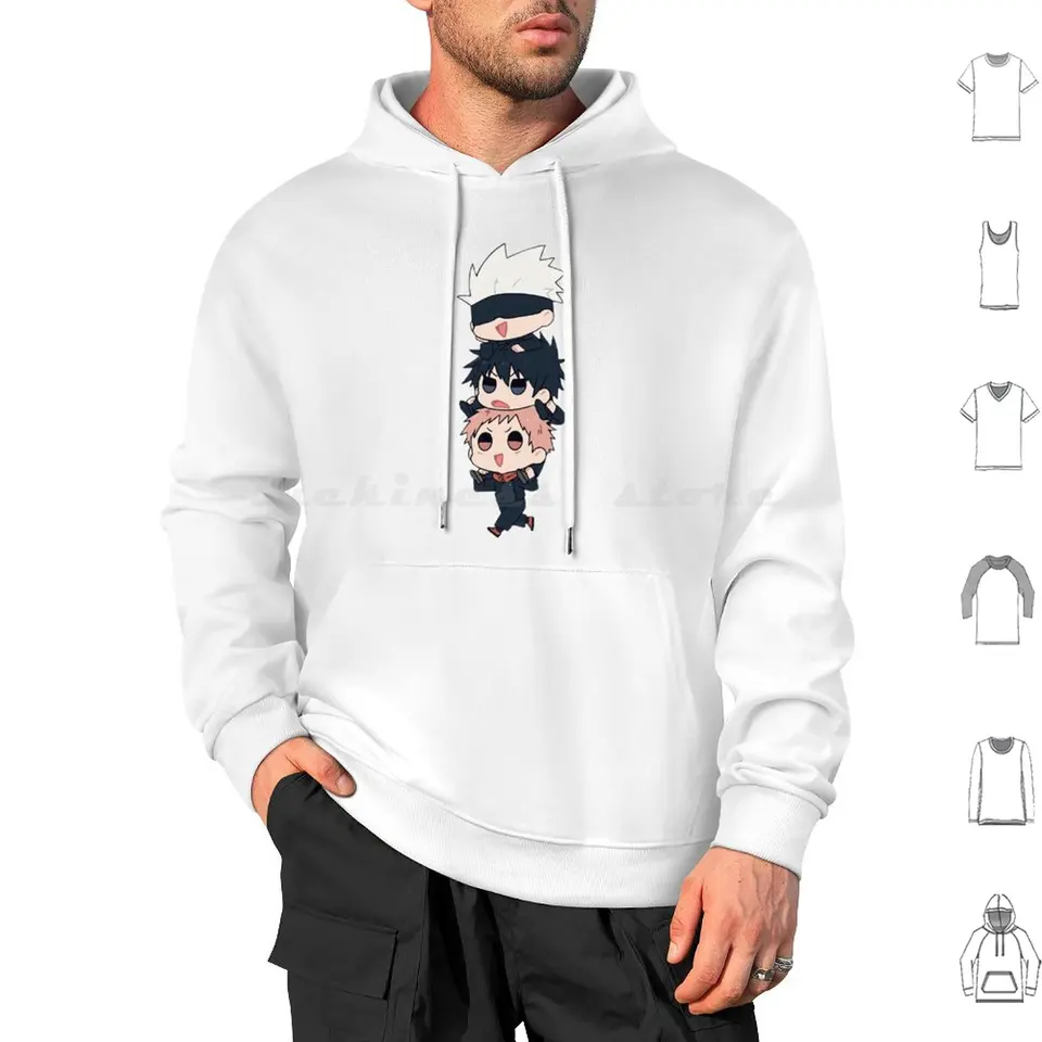 Roztomilé chibi animačné mikiny s dlhým rukávom chibi jujutsu kaisen manga Anime jjk gojo sukuna megumi jujutsu kaisen manga
