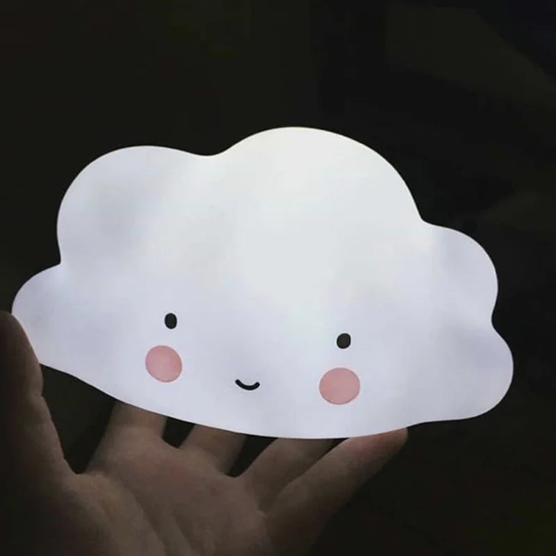 Roztomilé cloudé nočné svetlo Detské didie nočná lampa batériu ovládaná spálňa dekorácie cloud nočné svetlo pre deti darčeky pre deti