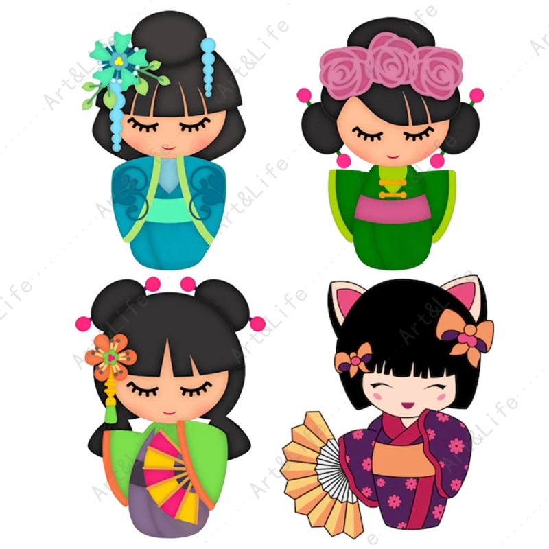 Roztomilé dievča New Metal Cutting Dies Japonské dievčenské šablóna na výrobu scrapbooking Material Album papierové karty Ebbosing Cut Die