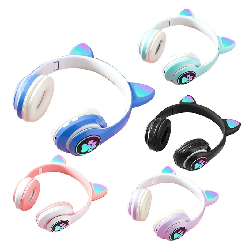 Roztomilé mačacie uši Bluetooth pre slúchadlá pre deti Dievča
