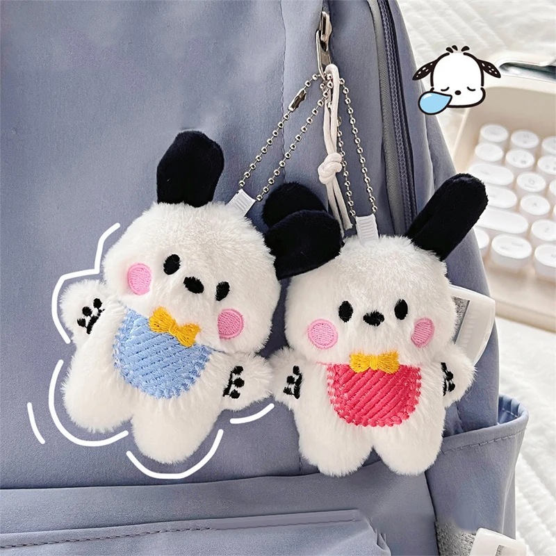 Roztomilé plyšové šteňa prívesok plnené tvorivé kreatívne bábiky kľúče vrecko na kľúče kľúča kľúče keyring doplnky Ženy darček