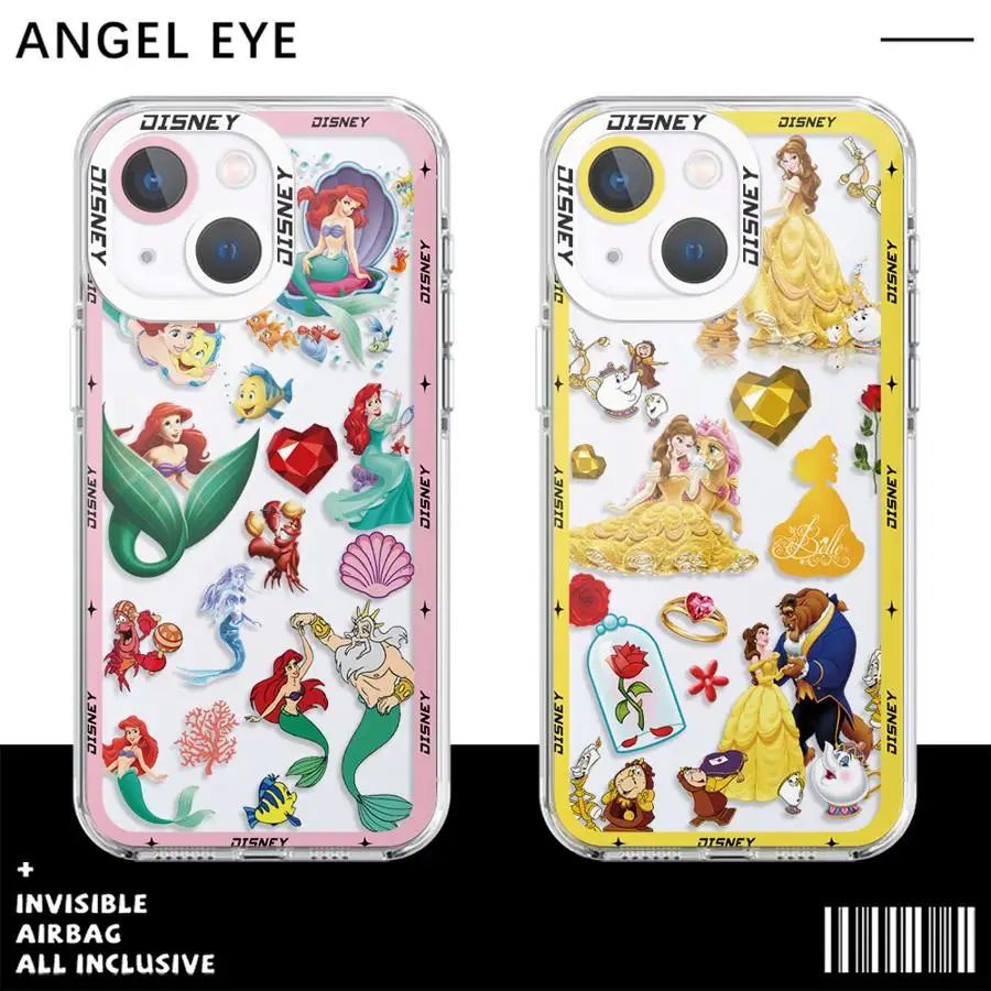 Roztomilé puzdro na telefónnu princeznú pre iPhone 16 Pro 15 12Pro Max 13 14 plus 7 8 xs SE 11 16 16Plus uhlové očné krytie shell capa