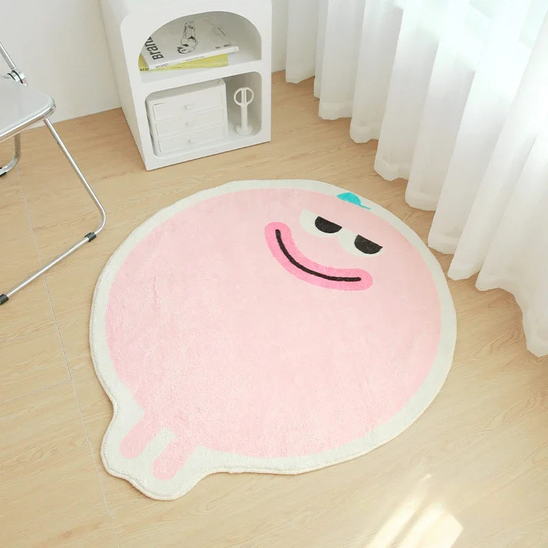 Roztomilé ružové koberce Kreačný dizajn Smiley Karika