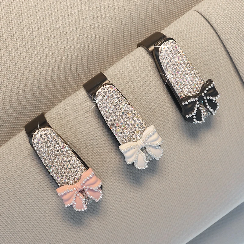 Roztomilé slnečné okuliare na slnečné okuliare slnečné okuliare slnečné okuliare držiak na držiak kamienok prenosné slnečné okuliare automobil Crystal Clip Detodory