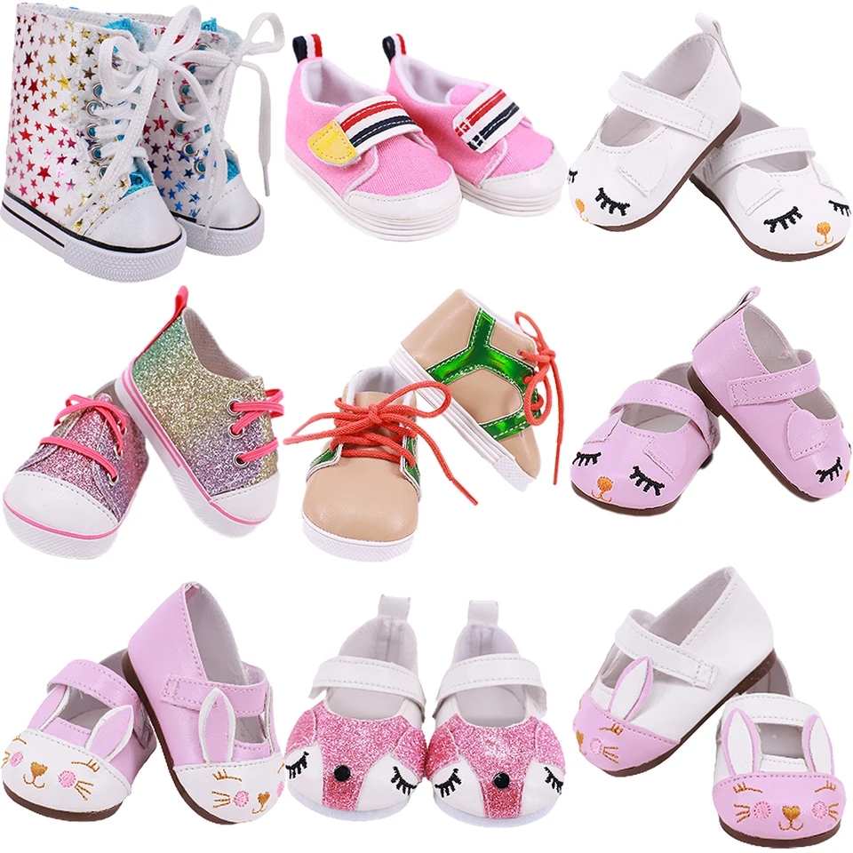 Roztomilé topánky pre bábiky 7 cm vysoké kvalitné pre 18 palcov americkú bábiku Girl Hray 43 cm dieťa novonarodené oblečenie doplnky naša generácia