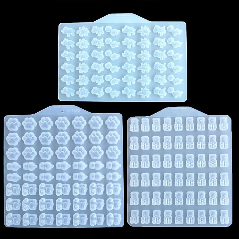 Roztomilý 3D karikatúra silikónové formy zvieracie Cat Bears Bears Čokoládové formy Gummy Bear Sladké cukrovinky Candy Folds Clay Tools Diey zdobenie