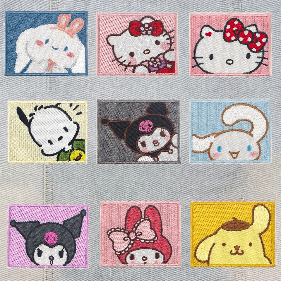 Roztomilý anime psí patch karikatúra mačka vyšívané škvrny na oblečení DIY železo na záplatách na odznak oblečenia na darček