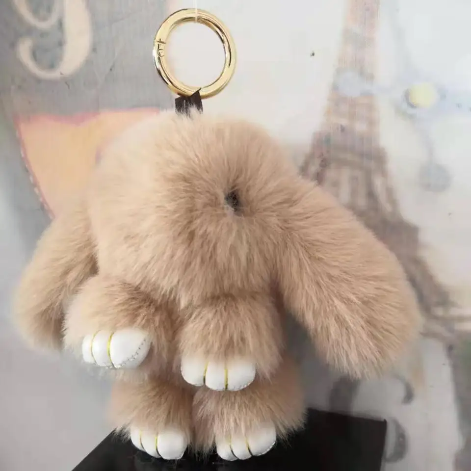 Roztomilý batoh batohu batohu Bunny Keychain prívesok Rabbit Key Ring Fecked Rabbit Doll Doll Key prívesok