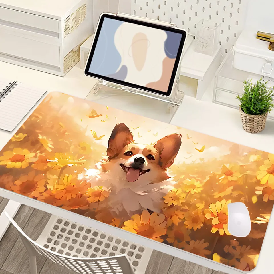 Roztomilý Corgi MousePad MousePad Nové prílety veľké herné myšpad l xxl xxl gamer myš