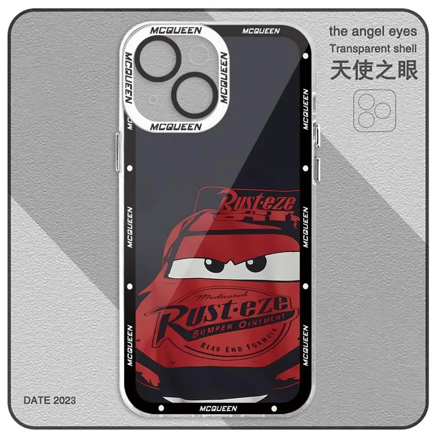 Roztomilý Disney Lightning McQueen Clear Soft Pase pre Motolora Moto G22 G32 G52 G71 G72 G73 Edge 40 Priehľadný krycí plášť