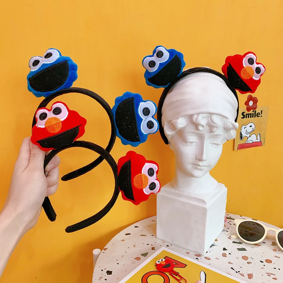 Roztomilý Elmo Furry Doll Kids Dospelá večierok čelenka čelenky Hairband Birthday Festival Party Kostý