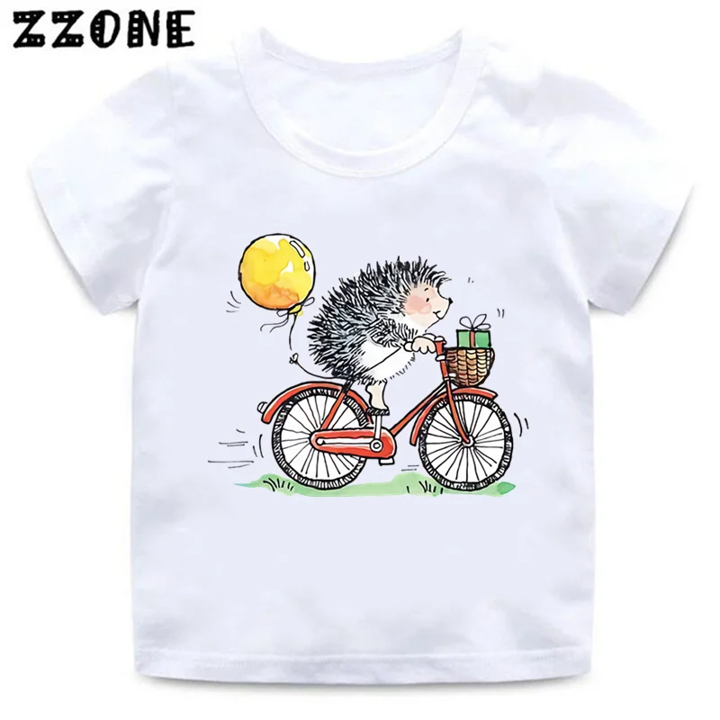 Roztomilý Hedgehog Animal Cartoon Detské tričká Funny Boy Boys Funny T košeľa deti letné topánky s krátkym rukávom Dievčatá oblečenie, HKP2307