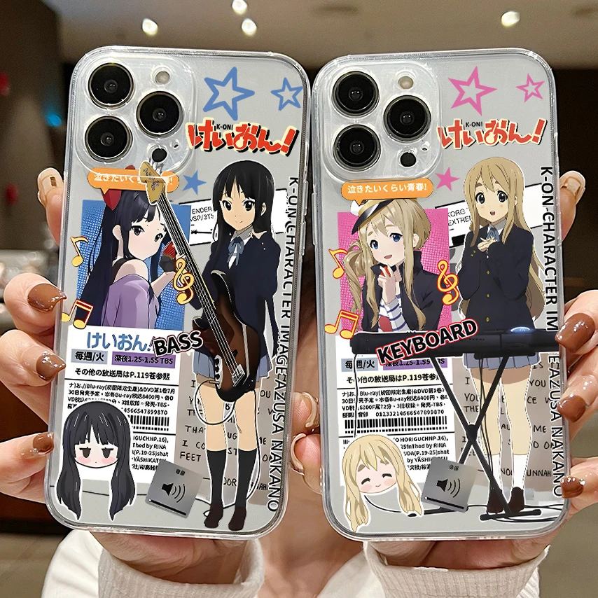 Roztomilý japonský anime dievča K-On Pase Pase pre Tecno Spark Go 30c 10 Camon 30 20 19 Pova 6 5 4 Pro Itel S23 A70 4G 5G Clear TPU
