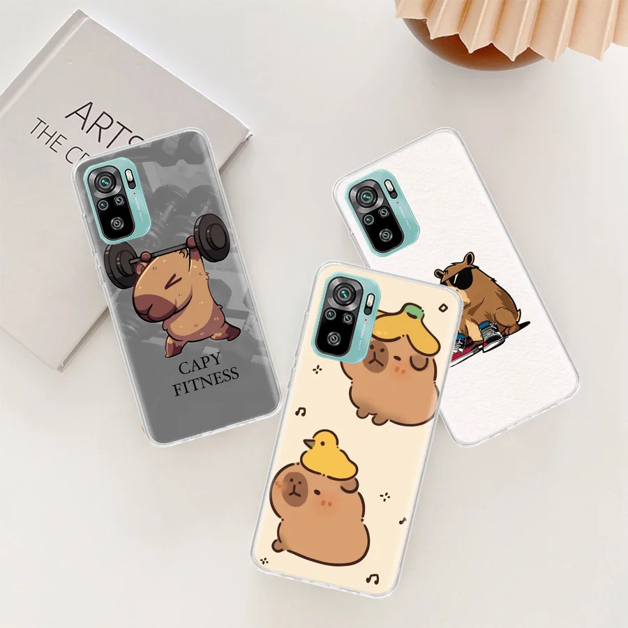 Roztomilý karikatúra Caphybara Telefón pre puzdro pre Xiaomi Redmi Note 13 Pro Plus 5G kryt 10 A 10C 12C 12C 9a 9C 9t 8a 7a 6a 9 8 7 6 K70 K60