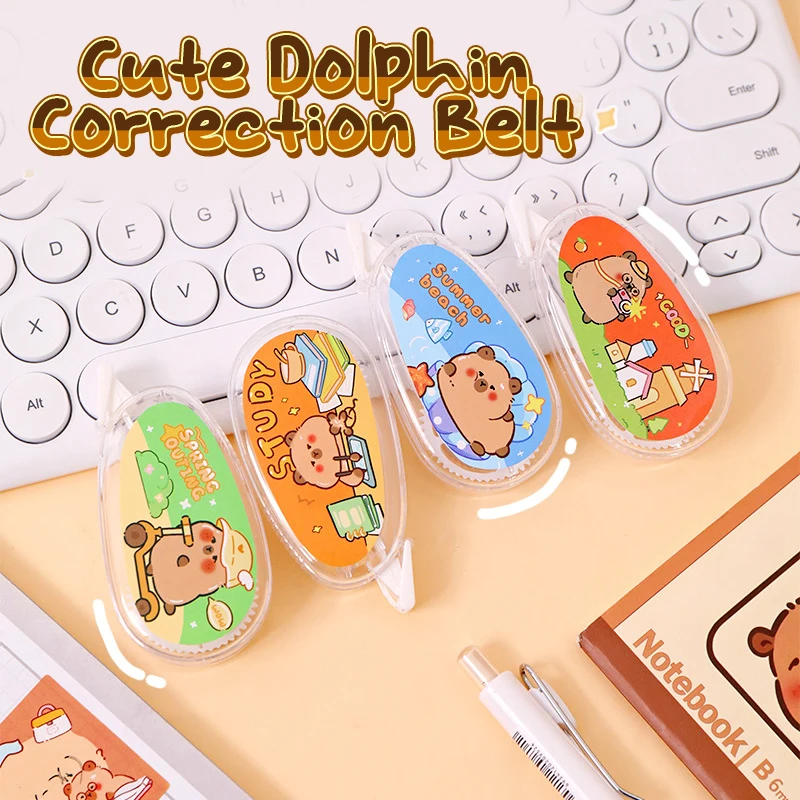 Roztomilý karikatúra Capybara Correction Tape Deti detské kancelárske potreby prenosné kawaii mini písanie správnych páskových nástrojov Školské potreby