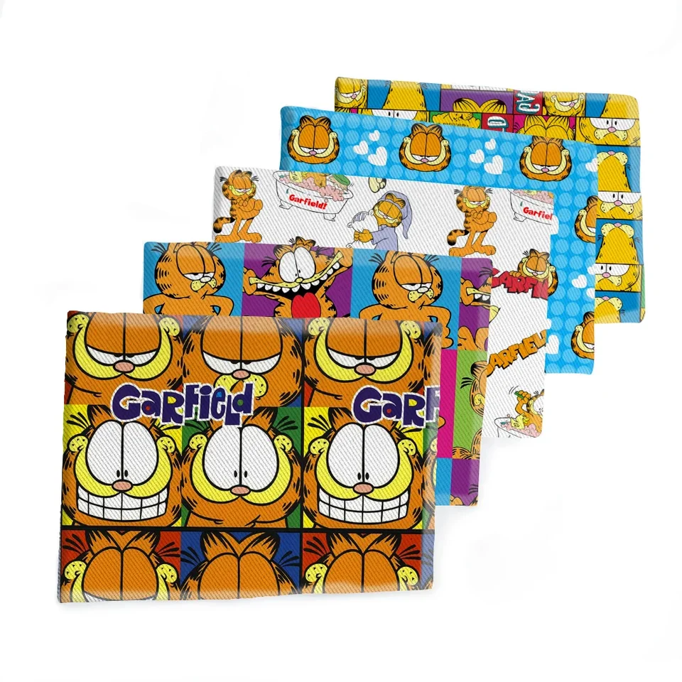 Roztomilý karikatúra Cat Garfield postava Pattert Tlačte Twill tkanina pre patchwork prešívané tkaniny
