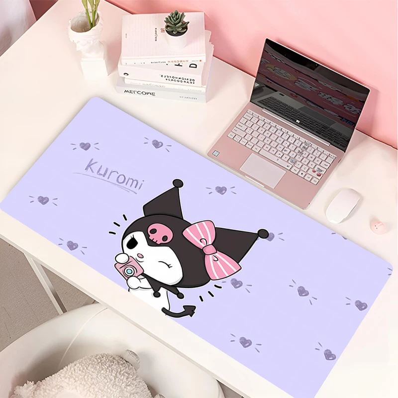 Roztomilý klávesový stôl Mat Rattop Office Guma Kuromi Kawaii MousePad PC PC Gamer Koberka Koberec Veľké myš