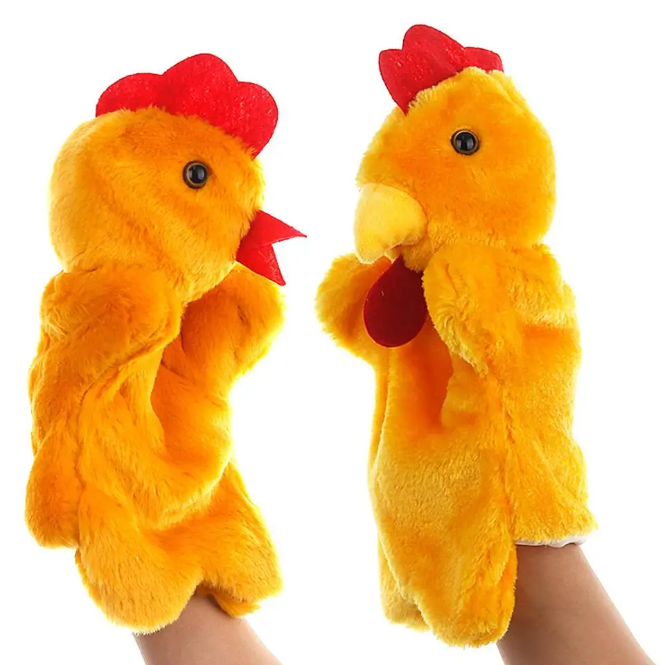 Roztomilý kohút sliepka zvierat Doll Kids ruka