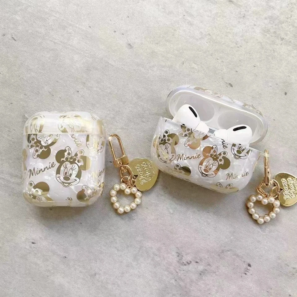 Roztomilý kreslený kryt pre Apple AirPods 1 2 3 puzdro pre AirPods Pro 2. puzdro Mickey Minnie Mouse slúchadlá príslušenstvo s kľúče