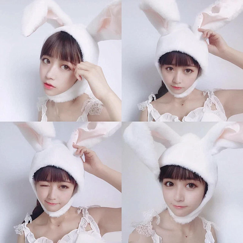 Roztomilý králičie klobúk dievčatá čelenka králičie uši obruč Cosplay oblek biele bunny uší deti plyšové hračky Ženy hlavy
