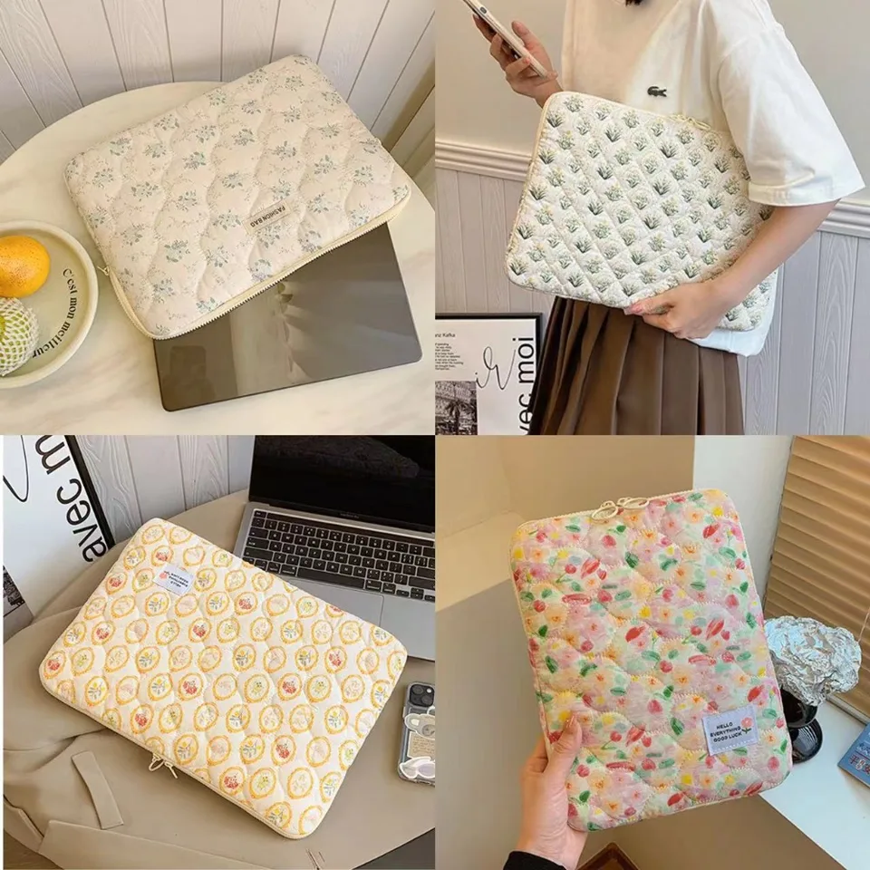 Roztomilý kvetinový laptop rukávový tablet Tablet 11 12 13,3 15,6 palca počítačový taška pre MacBook M1 M2 M3 Air 13.6 Pro A2780 A2681 iPad 12.9